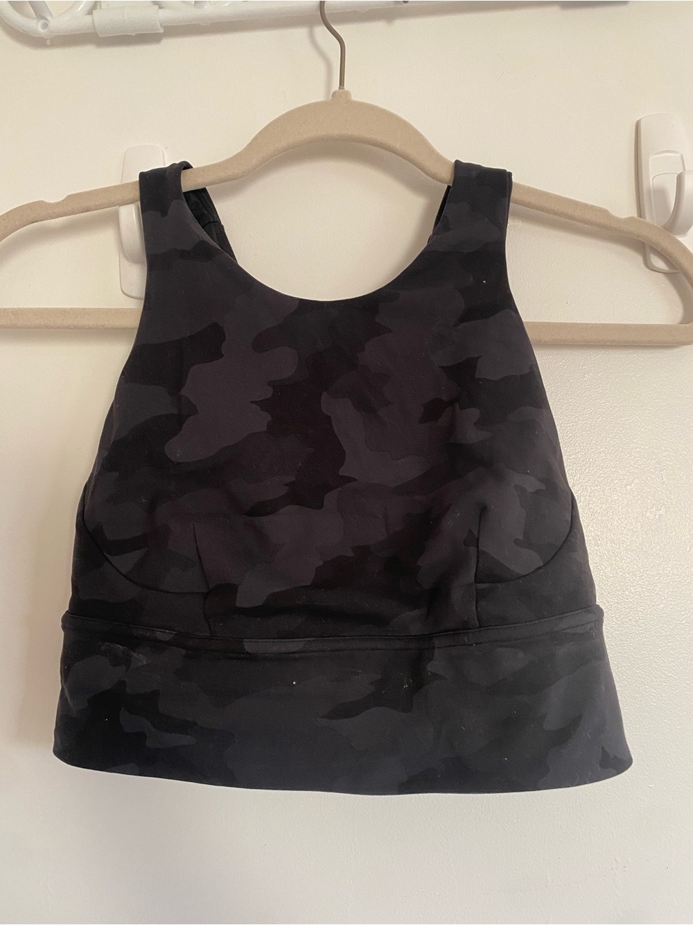 lululemon Wunder Train Long-Line Bra Camo Athletic Tank in Black